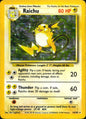 Raichu 14/102 Holo Holo Rare Base Set Unlimited Pokemon Heavily Played