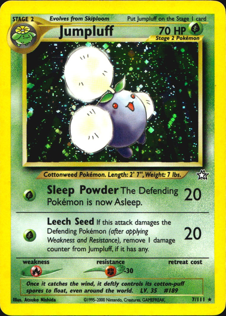 Jumpluff 7/111 Rare Neo Genesis Pokemon Unlimited Holo Near Mint