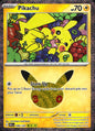 Pikachu 048/128 ME: 30th Celebration Holo Pikachu Rare Pokemon Near Mint