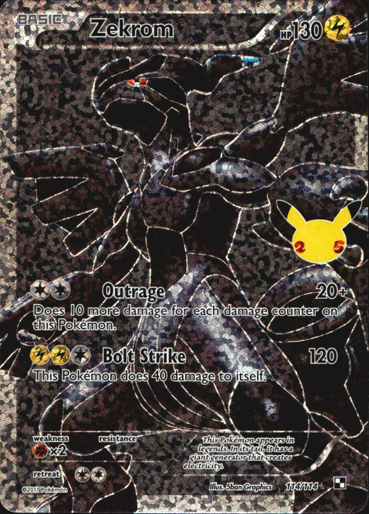Zekrom 114/114 Celebrations: Classic Collection Pokemon Holo NM