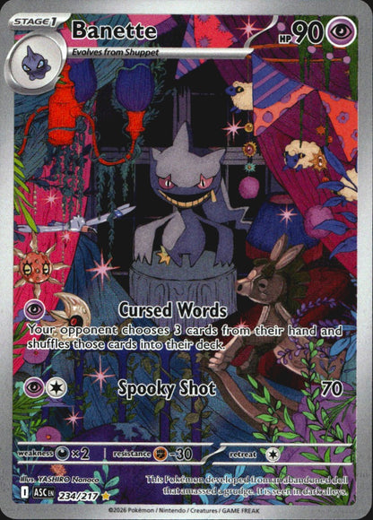 Banette 234/217 Illustration Rare Ascended Heroes Pokemon Near Mint