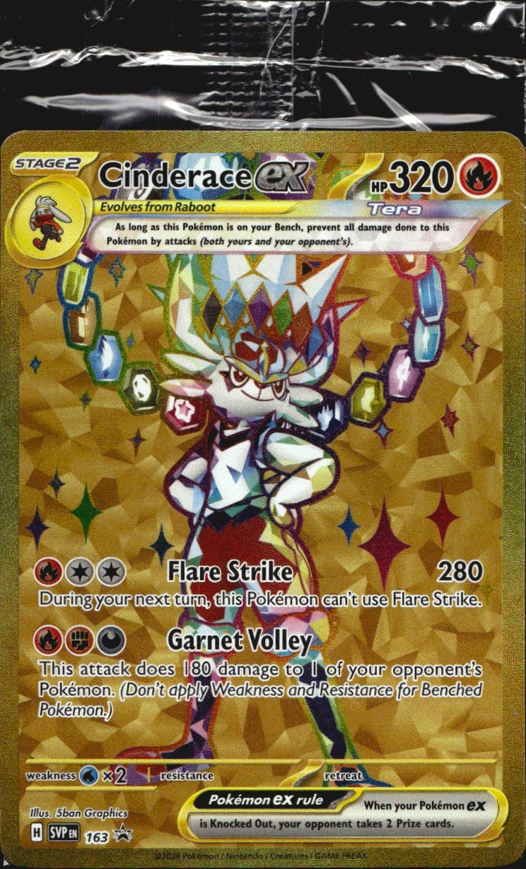 Cinderace ex 163 Holo Promo Scarlet & Violet Promo Pokemon Holo Sealed