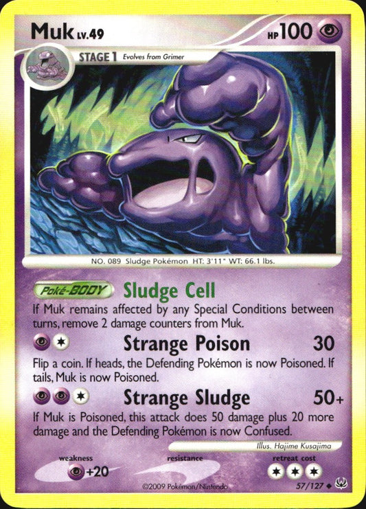 Muk 57/127 Platinum Uncommon Pokemon Near Mint