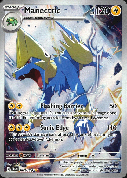 Manectric 089/084 Pitch Black Illustration Rare Pokemon Holo Near Mint