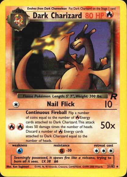 Dark Charizard 21/82 Rare Team Rocket Pokemon Lightly Played