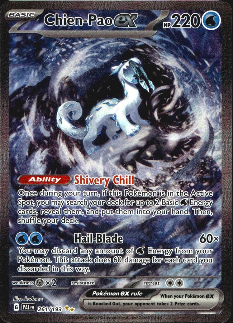 Chien-Pao ex 261/193 Paldea Evolved Special Illustration Rare Pokemon Holo NM