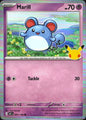 Marill 067/128 ME: 30th Celebration Common Pokemon Holo Near Mint