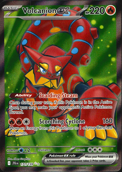 Volcanion ex 171/159 Journey Together Ultra Rare Pokemon Holo Near Mint