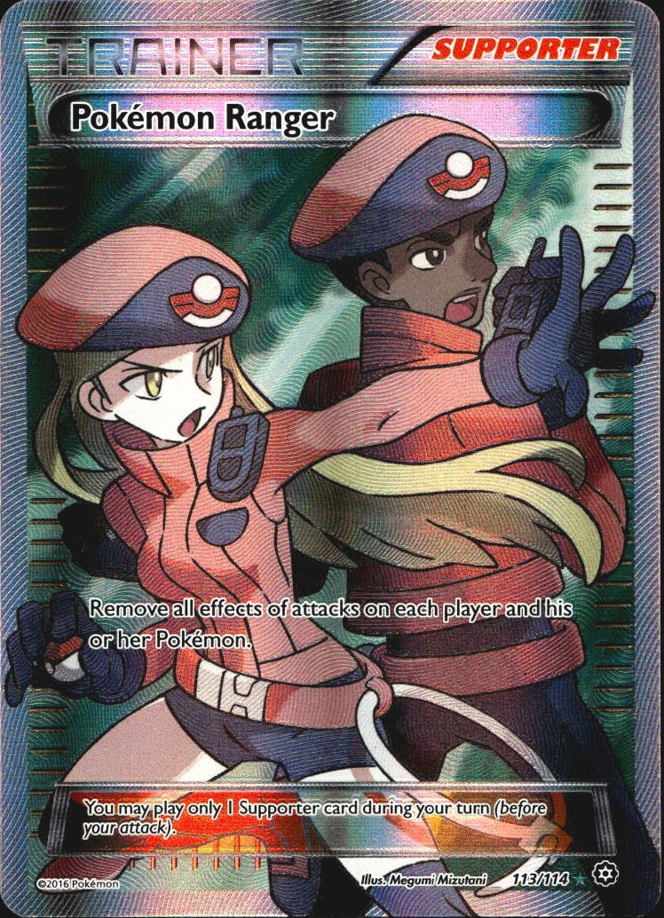 Pokemon Ranger 113/114 Ultra Rare Steam Siege Pokemon Lightly Played