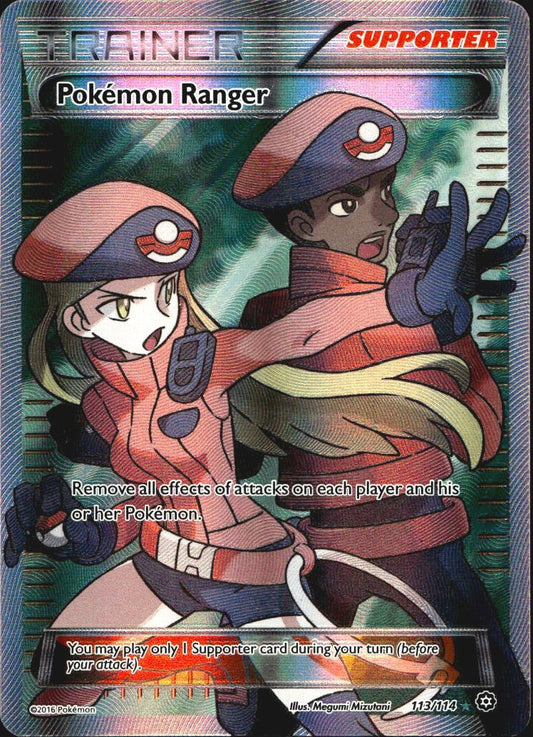 Pokemon Ranger 113/114 Ultra Rare Steam Siege Pokemon Lightly Played