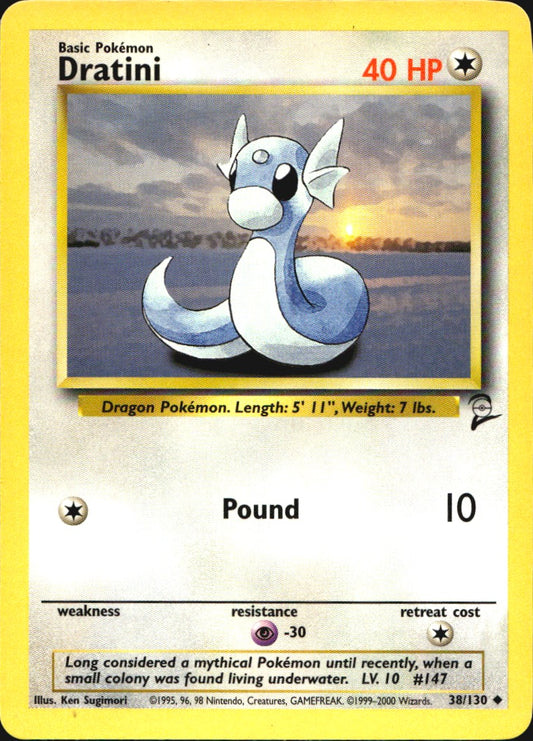 Dratini 38/130 Base Set 2 Uncommon Pokemon Near Mint