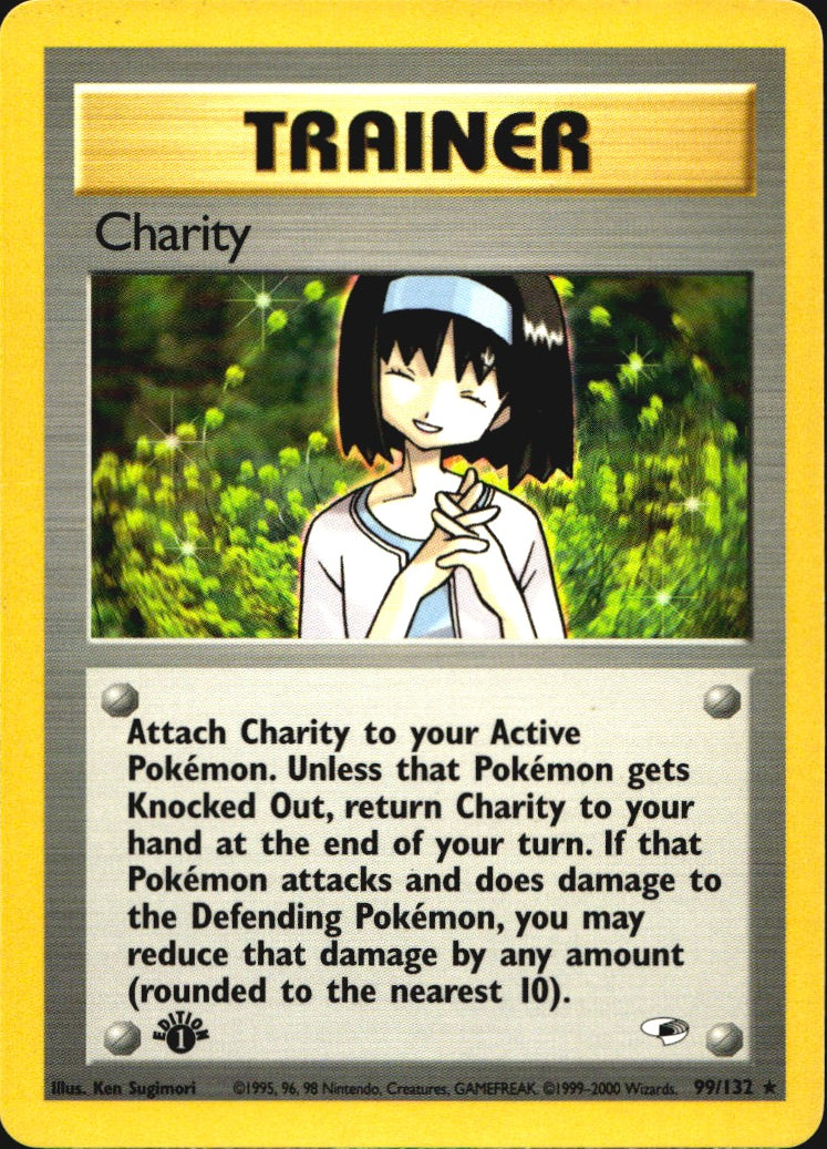 Charity 99/132 Gym Heroes Rare Pokemon 1st Edition Near Mint