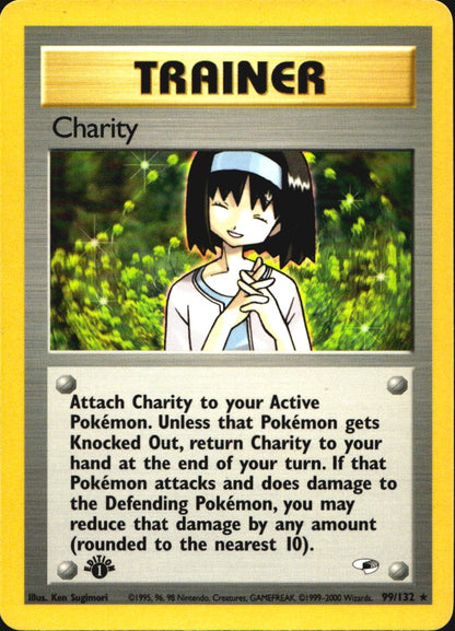 Charity 99/132 Gym Heroes Rare Pokemon 1st Edition Near Mint