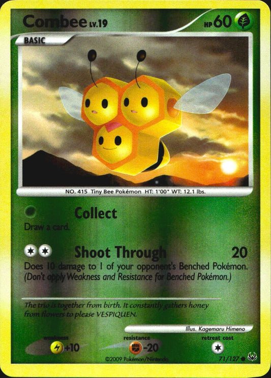 Combee 71/127 Platinum Common Pokemon Reverse Holo Near Mint