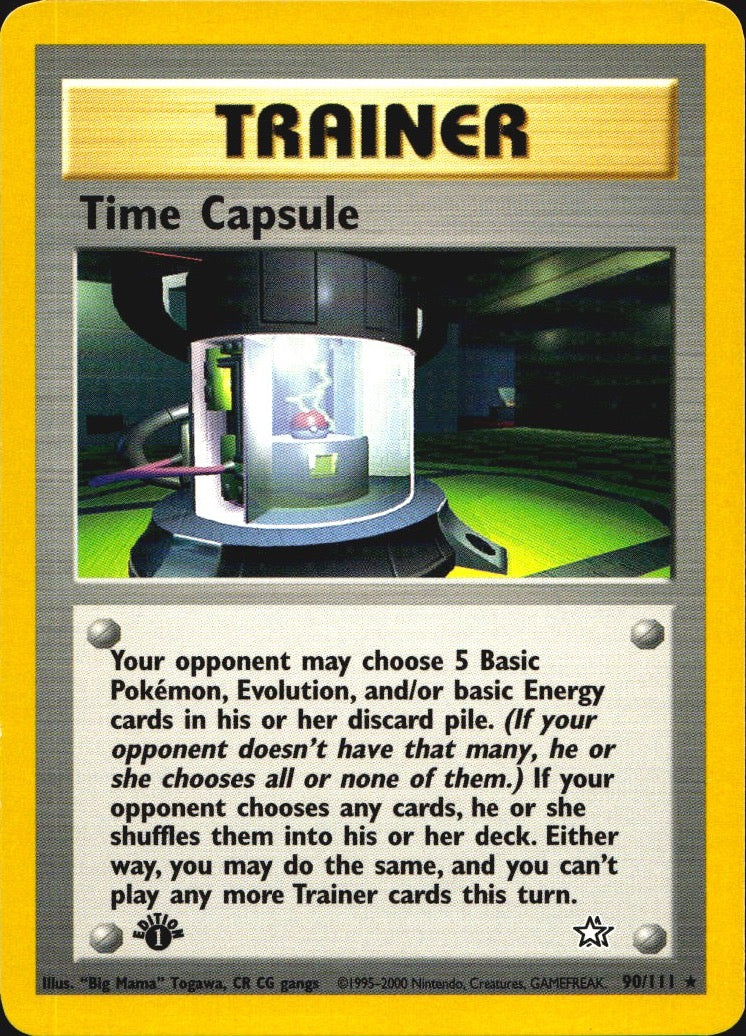 Time Capsule 90/111 Rare Neo Genesis Pokemon 1st Edition Near Mint