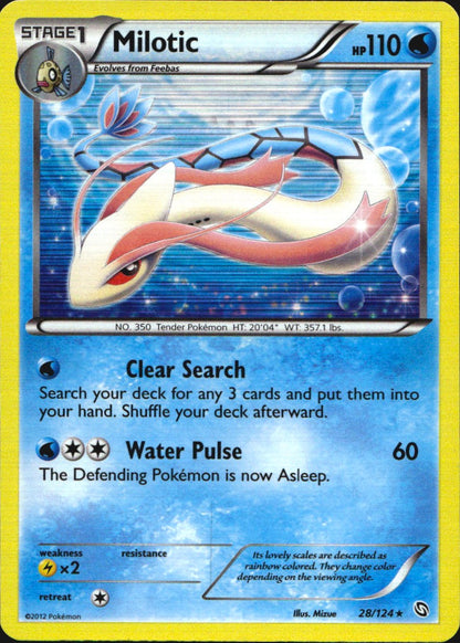 Milotic (Cosmos Holo) 028/124 Blister Exclusives Promo Pokemon Lightly Played
