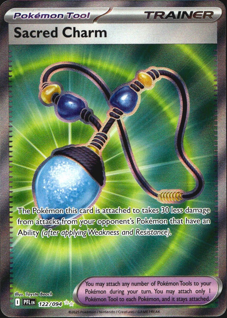 Sacred Charm 122/094 Phantasmal Flames Ultra Rare Pokemon Holo Near Mint