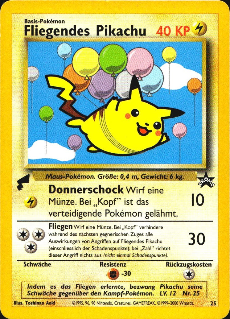 Pikachu (Flying) 25 Pikachu World Collection Promos Promo Pokemon Lightly Played