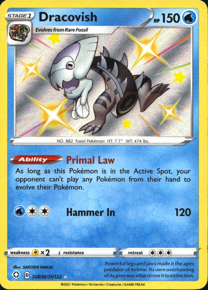 Dracovish SV036/SV122 Shiny Rare Shining Fates Shiny Vault Pokemon Near Mint