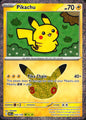 Pikachu 034/128 ME: 30th Celebration Holo Pikachu Rare Pokemon Near Mint