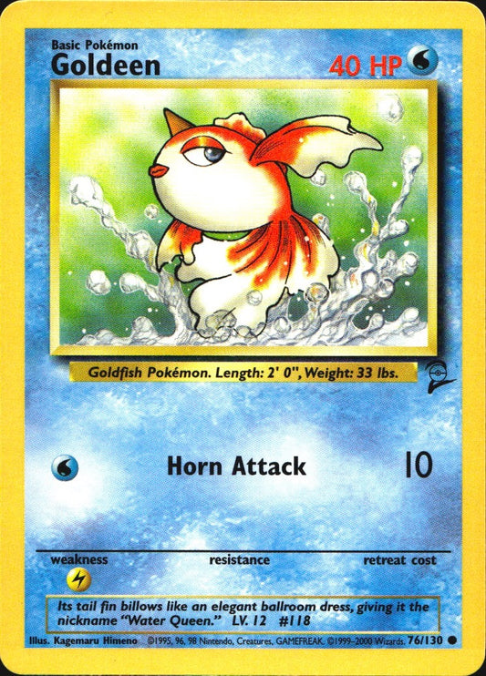 Goldeen 76/130 Base Set 2 Common Pokemon Near Mint