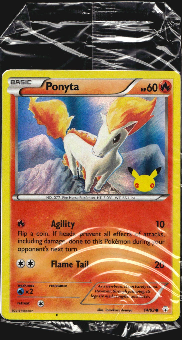 Ponyta 14/83 20th Anniversary GAME Exclusive Sealed Promo