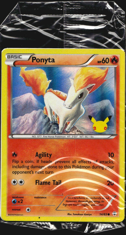 Ponyta 14/83 20th Anniversary GAME Exclusive Sealed Promo