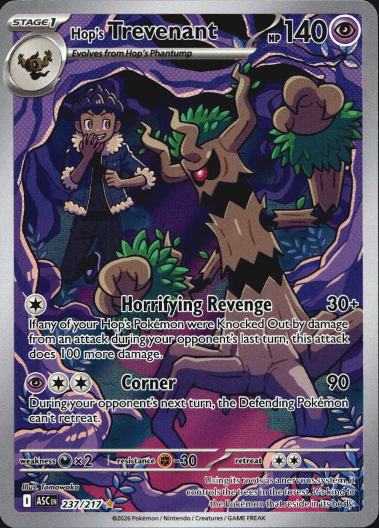 Hop's Trevenant 237/217 Ascended Heroes Illustration Rare Pokemon Holo Near Mint