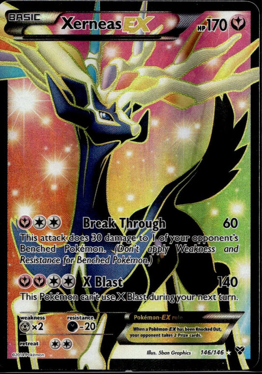 Pokemon Xerneas ex 146/146 X&Y Base Light Play Condition