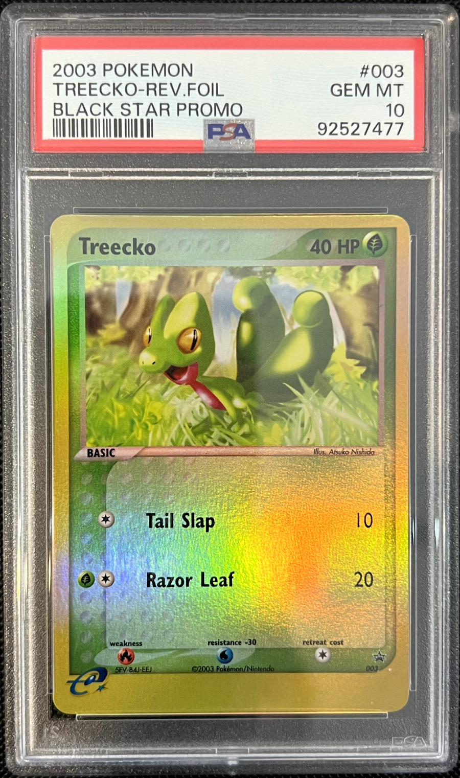 Pokemon Treecko 003 Black Star Promo Reverse Holo PSA 10 GEM MINT POP 7 CCBIN