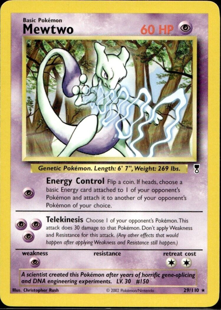 Pokemon Mewtwo 29/110 Legendary Collection Near Mint Condition