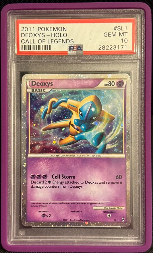 Pokemon Deoxys SL1 Call of Legends PSA 10 GEM MINT POP 39 HWBIN1