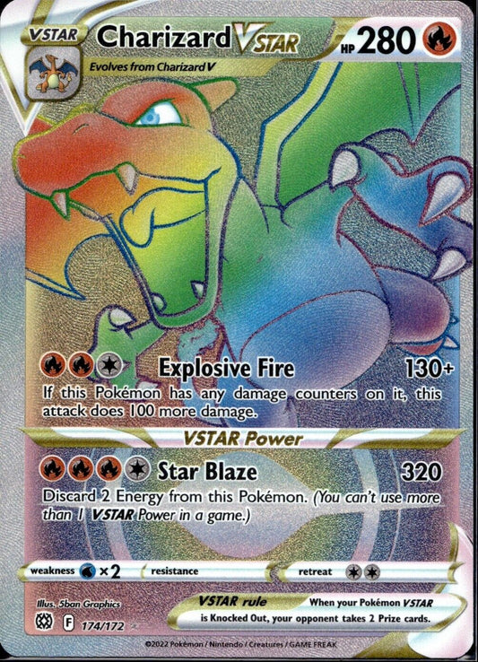 Pokemon Charizard Vstar 174/172 SWSH Brilliant Stars Near Mint Condition