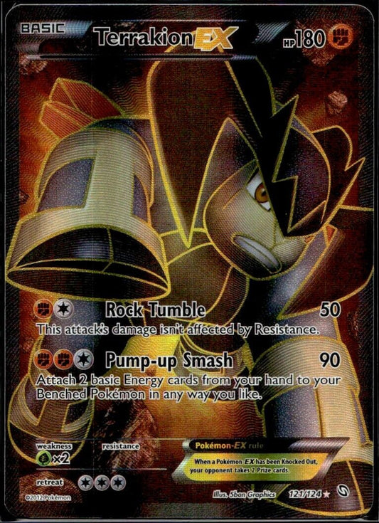 Pokemon Terrakion ex 121/124 B&W Dragons Exalted Near Mint Condition