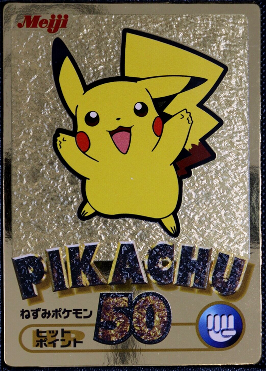 Pokemon Pikachu Gold Foil Meiji 2000 Light Play Condition