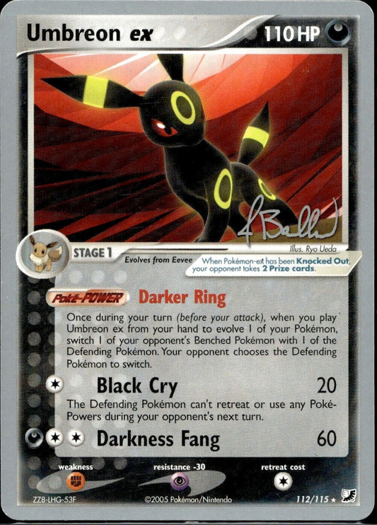 Pokemon Umbreon ex 112/115 ex Unseen Forces Worlds 2006 Signed Near Mint