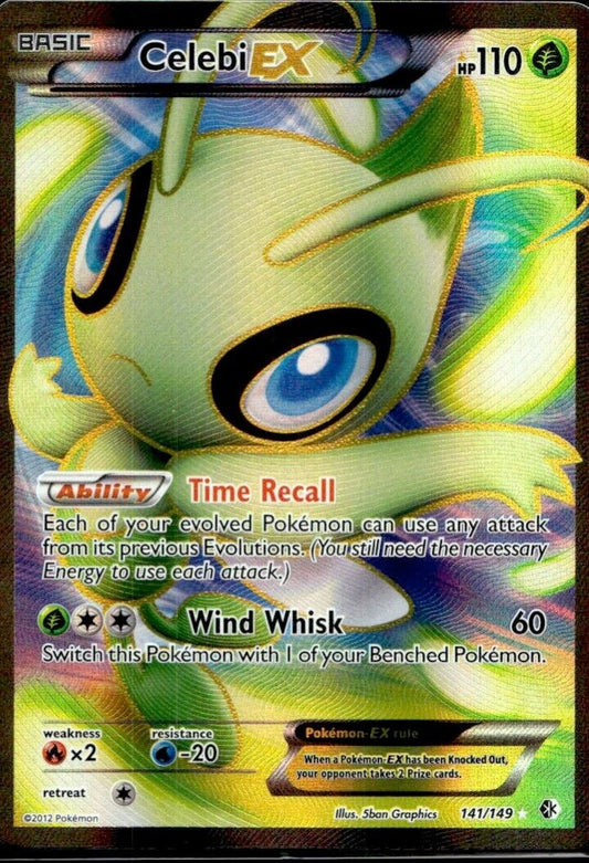 Pokemon Celebi ex 141/149 B&W Boundaries Crossed Light Play Condition