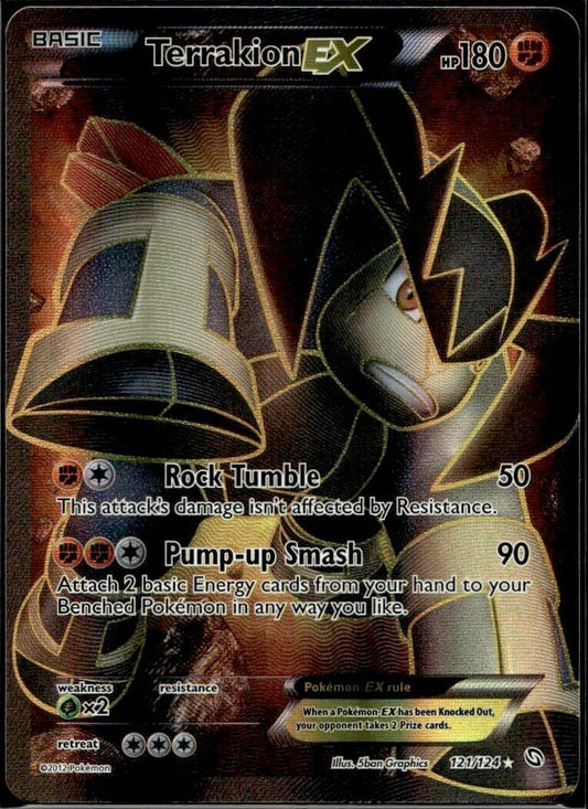 Pokemon Terrakion ex 121/124 B&W Dragons Exalted Near Mint Condition