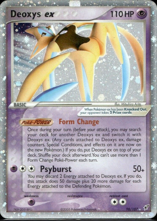 Pokemon Deoxys ex 98/107 ex Deoxys Moderate Play Condition