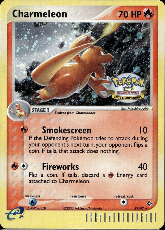 Pokemon Charmeleon 99/97 ex Dragon SR State Championship Near Mint Condition