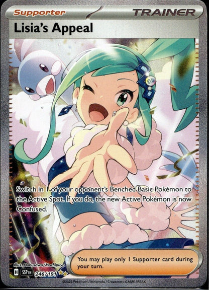 Pokemon Lisia's Appeal 246/191 S&V Surging Sparks Near Mint Condition