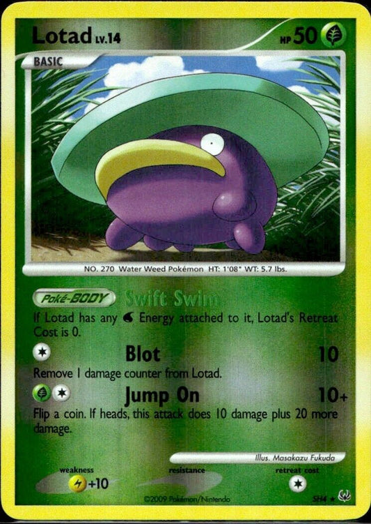 Pokemon Lotad SH4 Platinum Near Mint Condition (2)