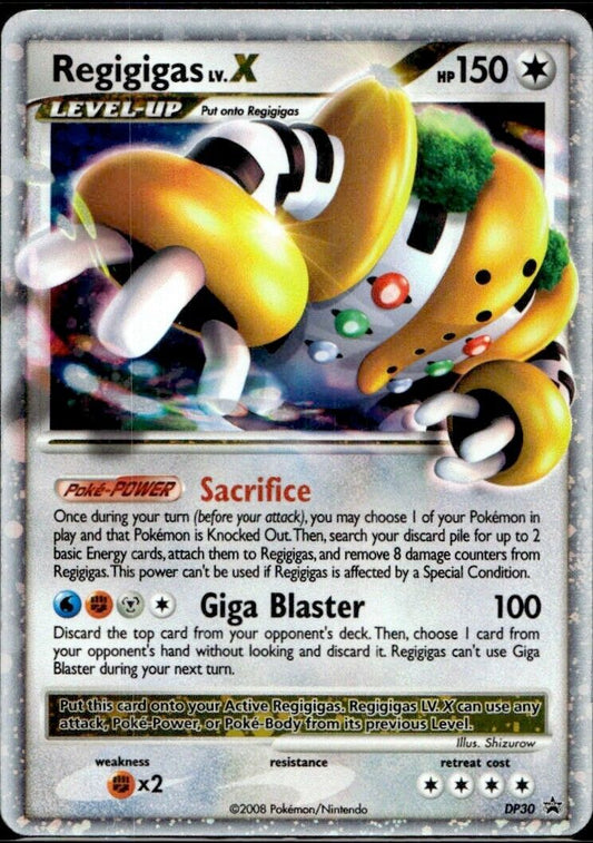 Pokemon Regigigas Lv X DP30 Promo Light Play Condition