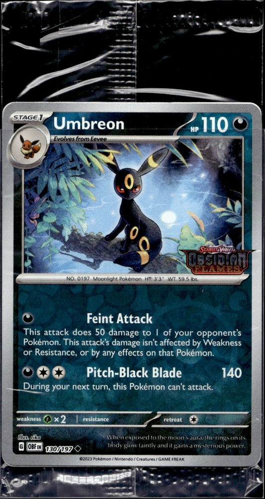 Pokemon Umbreon 130/197 S&V Obsidian Flames Stamped Promo Sealed Condition