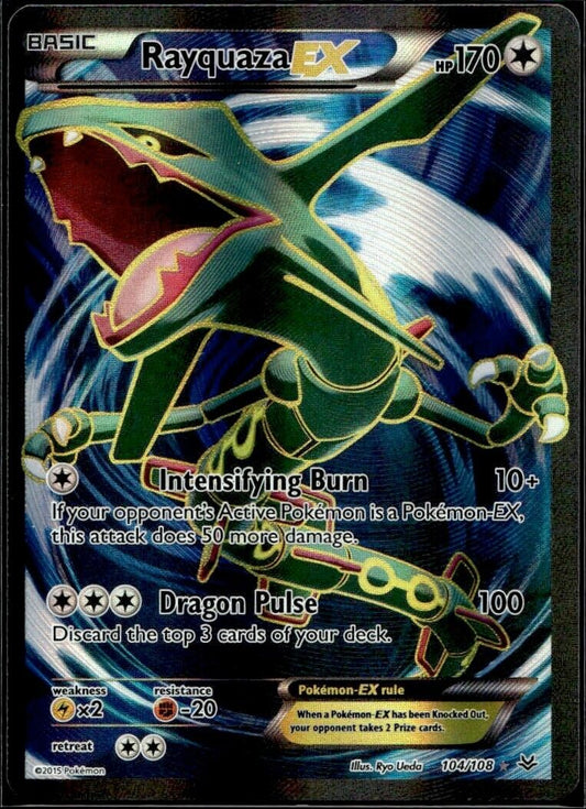 Pokemon Rayquaza ex 104/108 X&Y Roaring Skies Light Play Condition