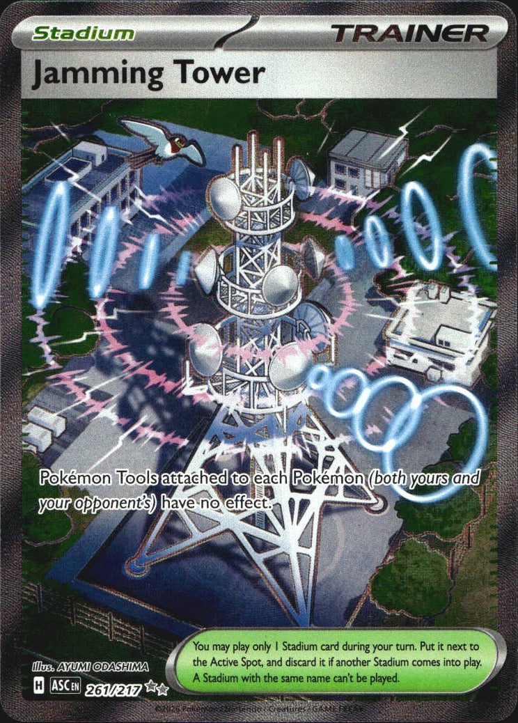 Jamming Tower 261/217 Ascended Heroes Ultra Rare Pokemon Holo Near Mint