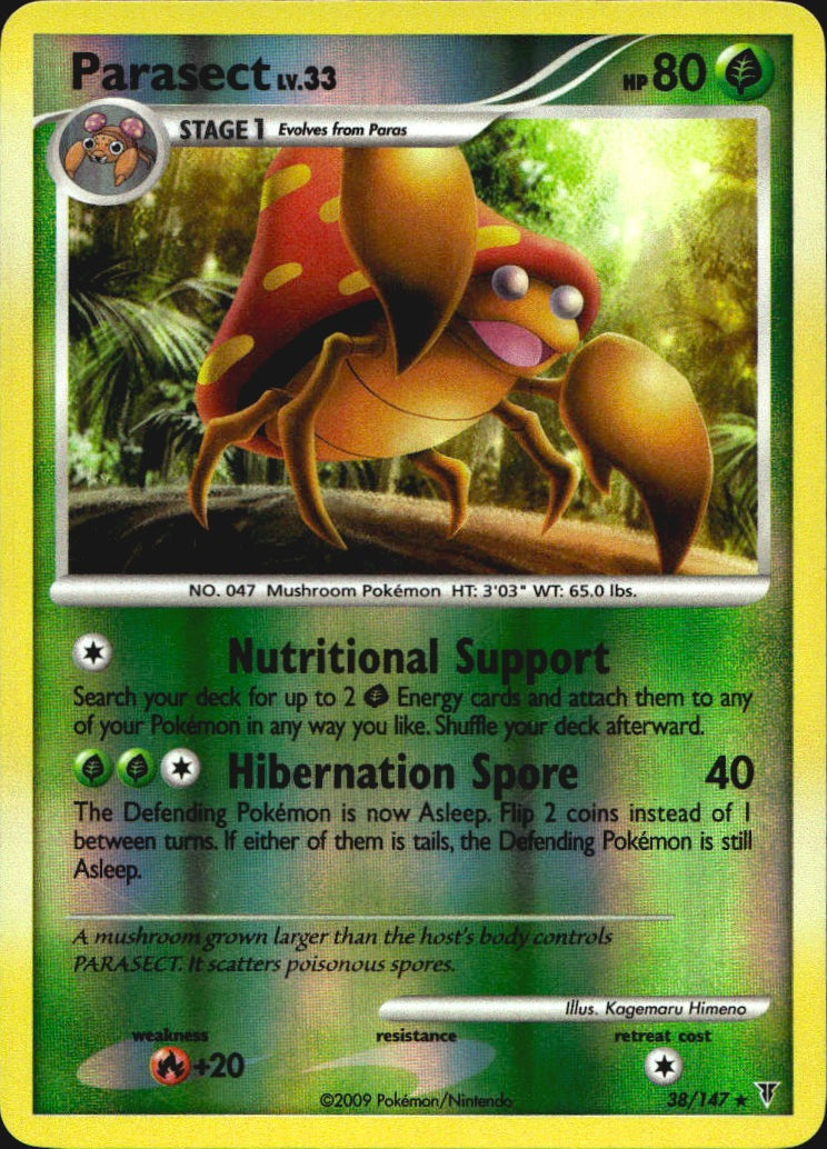 Parasect 38/147 Supreme Victors Rare Pokemon Reverse Holo Near Mint
