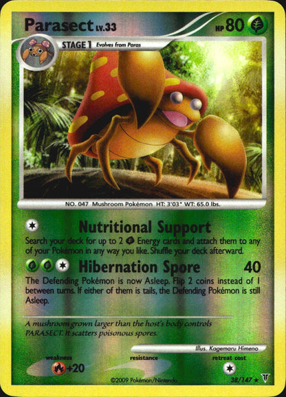 Parasect 38/147 Supreme Victors Rare Pokemon Reverse Holo Near Mint