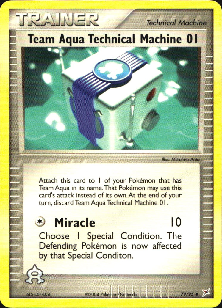 Team Aqua Technical Machine 01 79/95 Uncommon Team Magma vs Team Aqua Pokemon NM