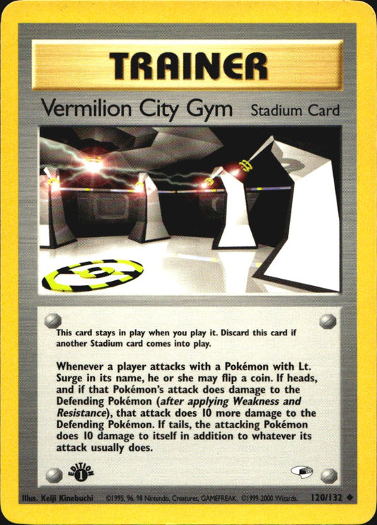 Vermilion City Gym 120/132 Gym Heroes Uncommon Pokemon 1st Edition Near Mint
